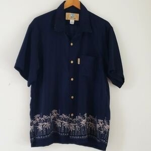 Coconut Pier By Top Image USA botton down shirt Men's, Size L